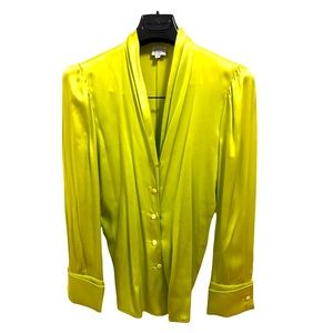 Armani Collezioni Lime Green Genuine Silk shirt